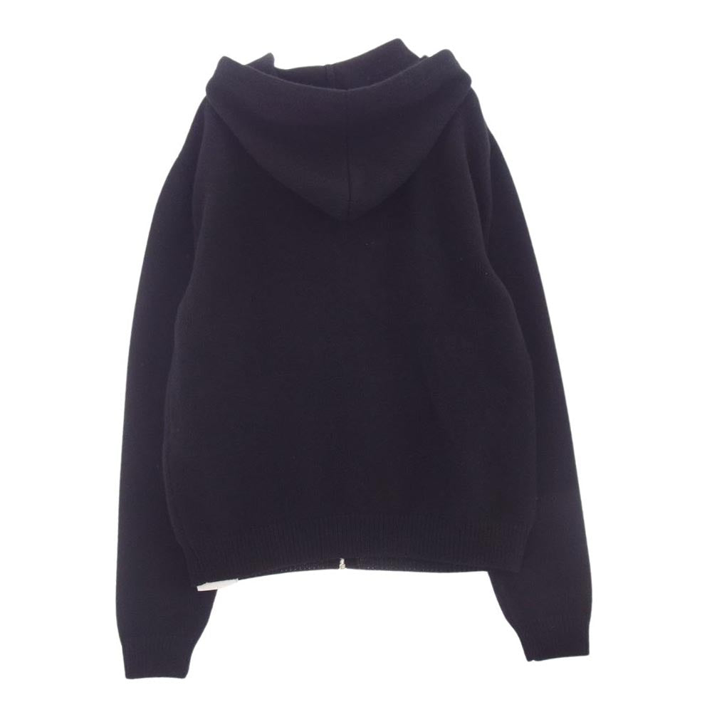 CELINE セリーヌ 2AD5O048T 38OW トリオンフ フード セーター ジップアップ パーカーウール カシミヤ混 ブラック ブラック系 XXL【極上美品】【中古】