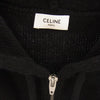 CELINE セリーヌ 2AD5O048T 38OW トリオンフ フード セーター ジップアップ パーカーウール カシミヤ混 ブラック ブラック系 XXL【極上美品】【中古】
