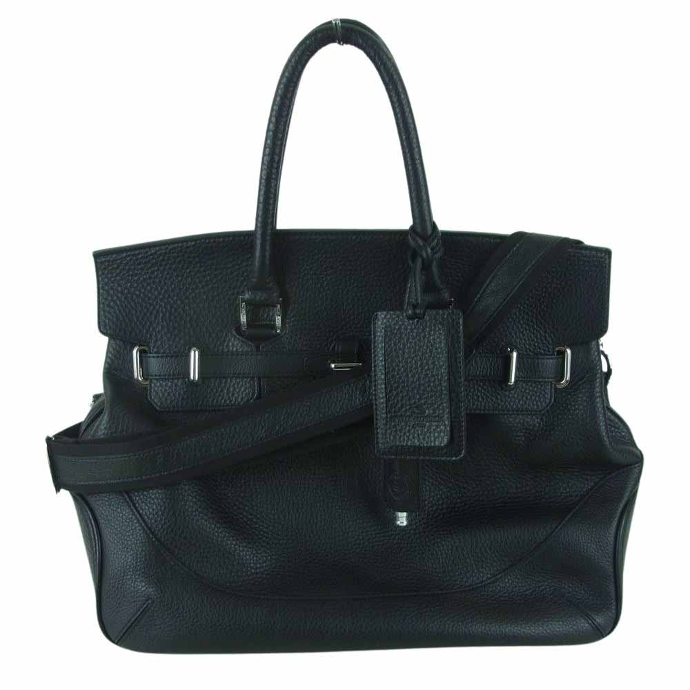 PELLE MORBIDA ペッレモルビダ Maiden Voyage レザー ショルダー ハンド トート バッグ ブラック系【美品】【中古】
