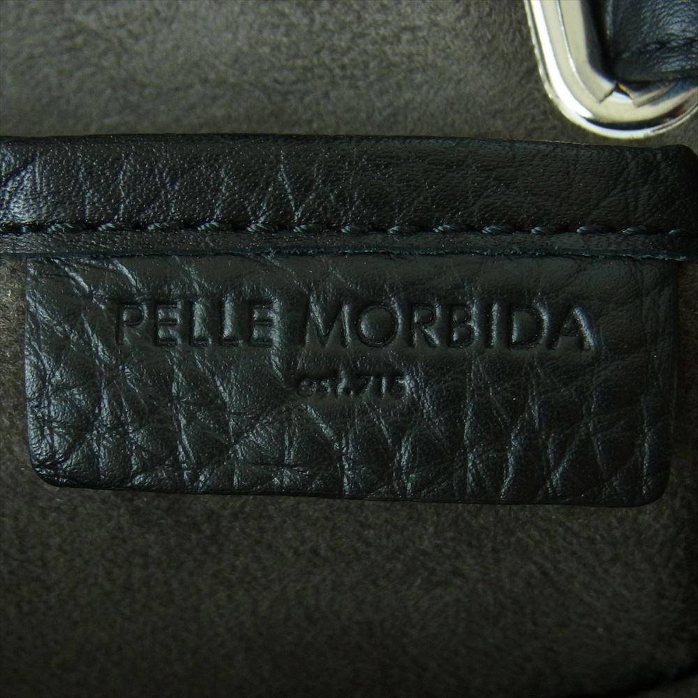 PELLE MORBIDA ペッレモルビダ Maiden Voyage レザー ショルダー ハンド トート バッグ ブラック系【美品】【中古】