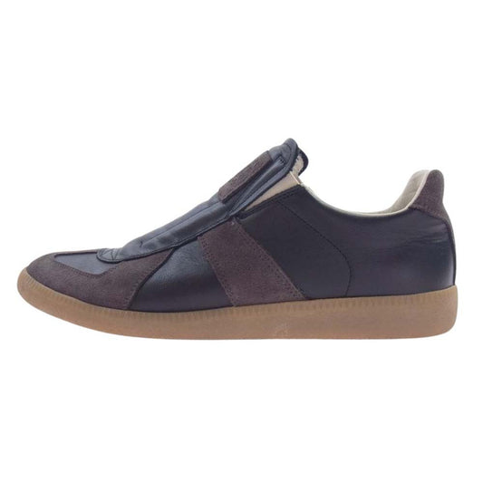 MAISON MARGIELA メゾンマルジェラ スリッポン ジャーマントレーナー スニーカー ブラック系 グレー系 40【中古】