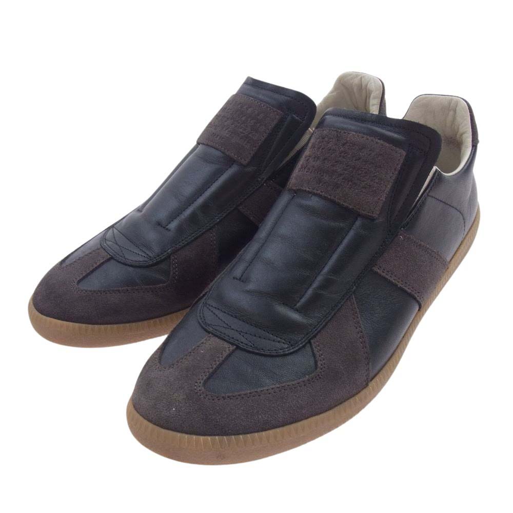 MAISON MARGIELA メゾンマルジェラ スリッポン ジャーマントレーナー スニーカー ブラック系 グレー系 40【中古】