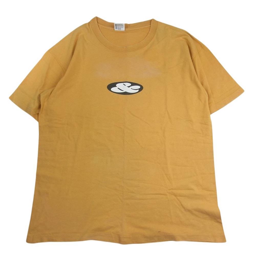 ヴィンテージ 90s USA製 ヴィンテージ anvil タグ シングルステッチ プリント 半袖 Tシャツ イエロー系 XL【中古】