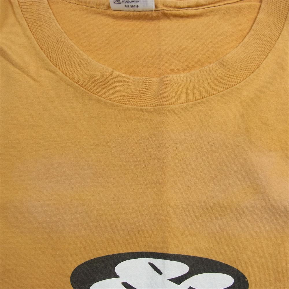 ヴィンテージ 90s USA製 ヴィンテージ anvil タグ シングルステッチ プリント 半袖 Tシャツ イエロー系 XL【中古】