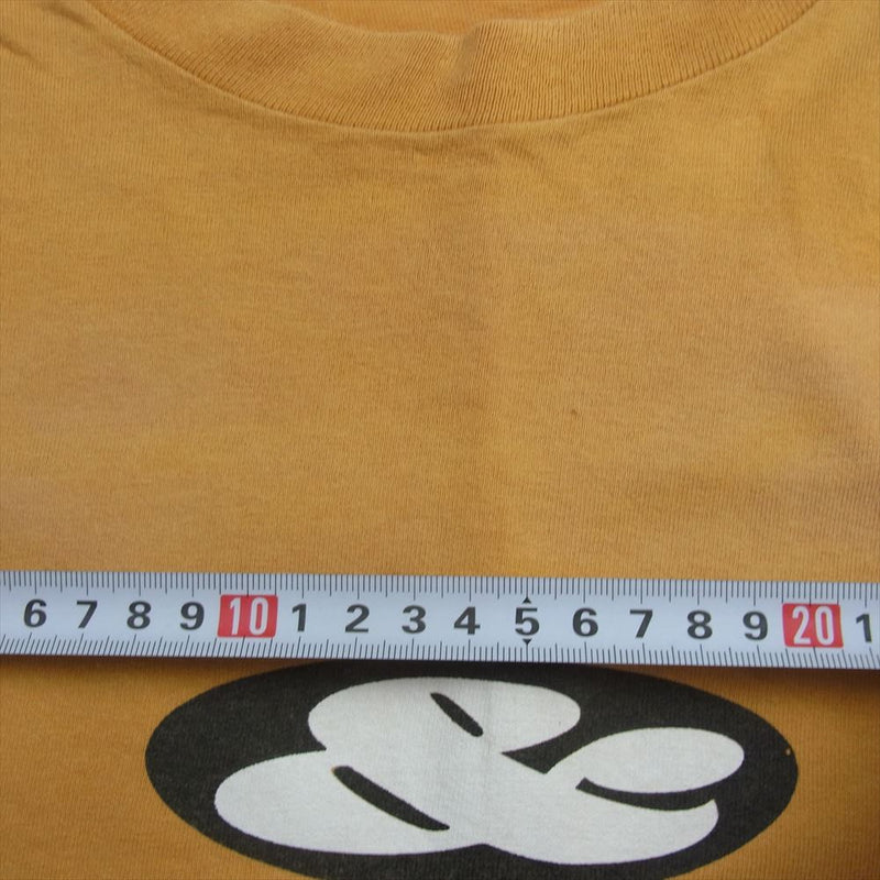 ヴィンテージ 90s USA製 ヴィンテージ anvil タグ シングルステッチ プリント 半袖 Tシャツ イエロー系 XL【中古】