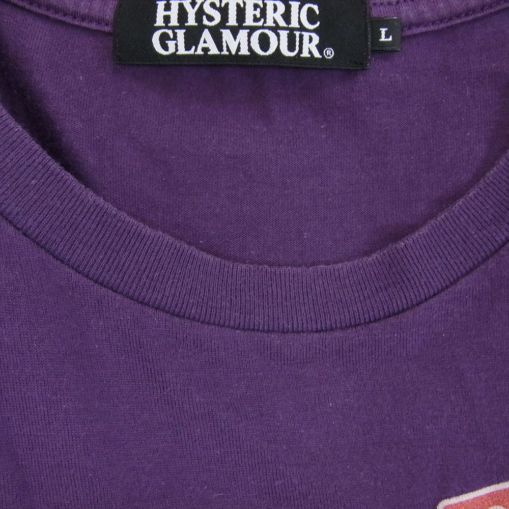 HYSTERIC GLAMOUR ヒステリックグラマー  4CL-5683 ガール プリント BORN TO LOSE 長袖Tシャツ パープル系 L【中古】