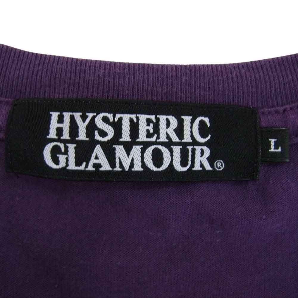 HYSTERIC GLAMOUR ヒステリックグラマー  4CL-5683 ガール プリント BORN TO LOSE 長袖Tシャツ パープル系 L【中古】