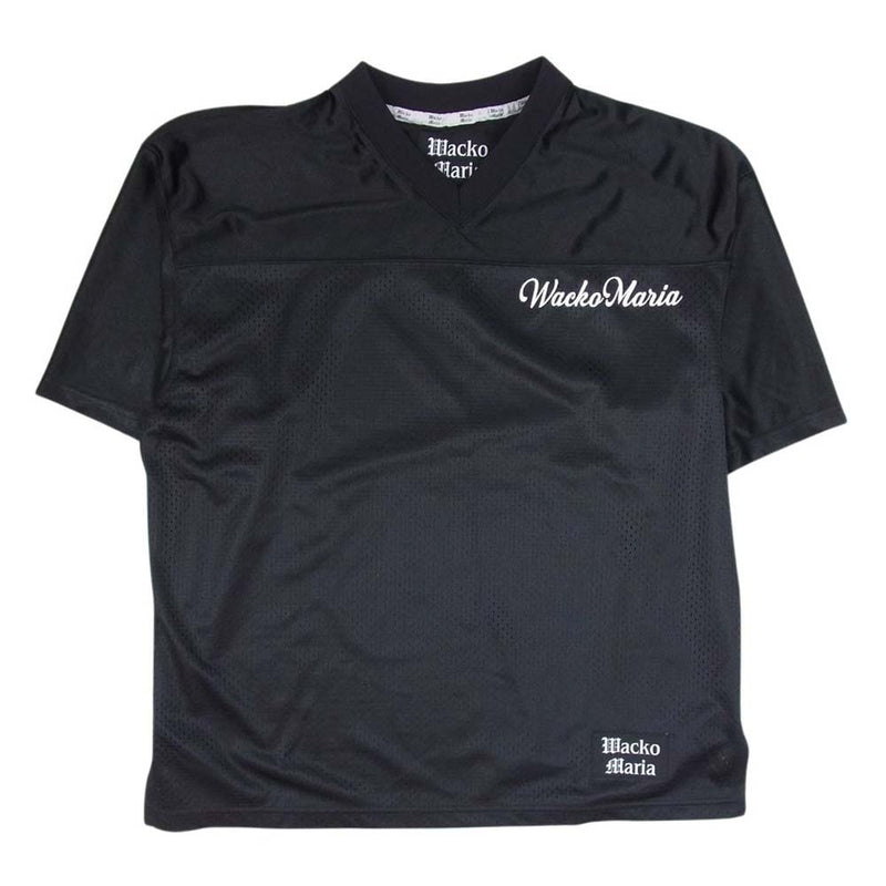 WACKO MARIA ワコマリア 23SS 23SS-WMT-FT01 FOOTBALL JERSEY フットボール ジャージー 半袖 シャツ カットソー ブラック系 M【極上美品】【中古】