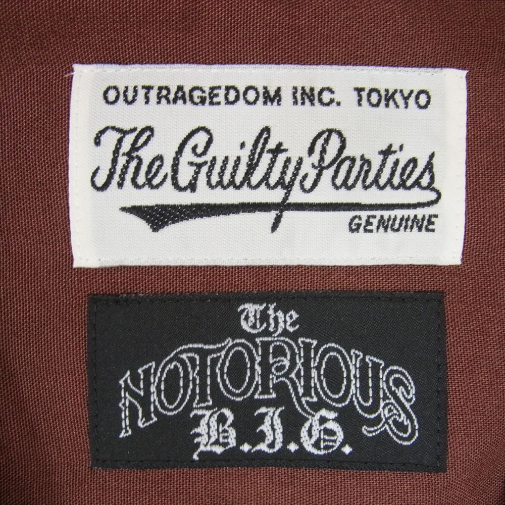WACKO MARIA ワコマリア 21SS BIGGIE-WM-HI01 THE NOTORIOUS B.I.G.  HAWAIAN SHIRT ハワイアン シャツ  ブラウン系 L【極上美品】【中古】