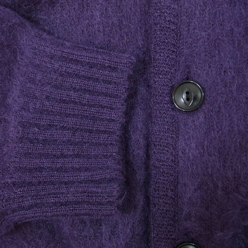 WACKO MARIA ワコマリア 21AW MOHAIR KNIT CARDIGAN モヘア ニット カーディガン パープル系 L【中古】