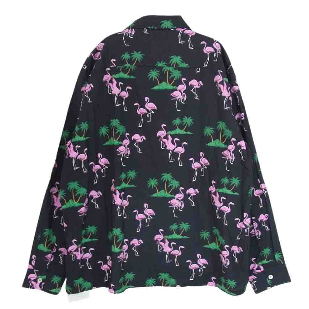 ベドウィンアンドザハートブレイカーズ 23SS 23SB1696 L/S OPEN COLLAR ALOHA SHIRT ROGERS オープンカラー アロハ 長袖 シャツ ブラック系 3【新古品】【未使用】【中古】