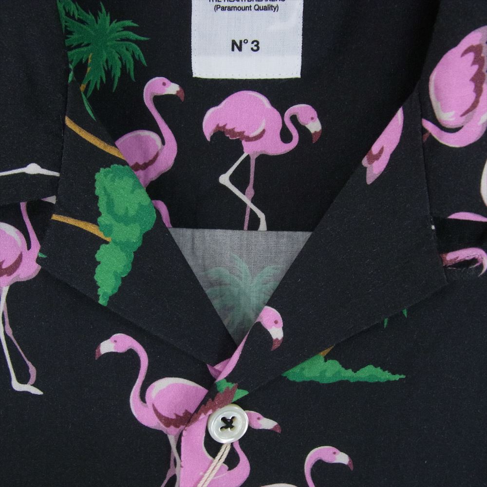 ベドウィンアンドザハートブレイカーズ 23SS 23SB1696 L/S OPEN COLLAR ALOHA SHIRT ROGERS オープンカラー アロハ 長袖 シャツ ブラック系 3【新古品】【未使用】【中古】