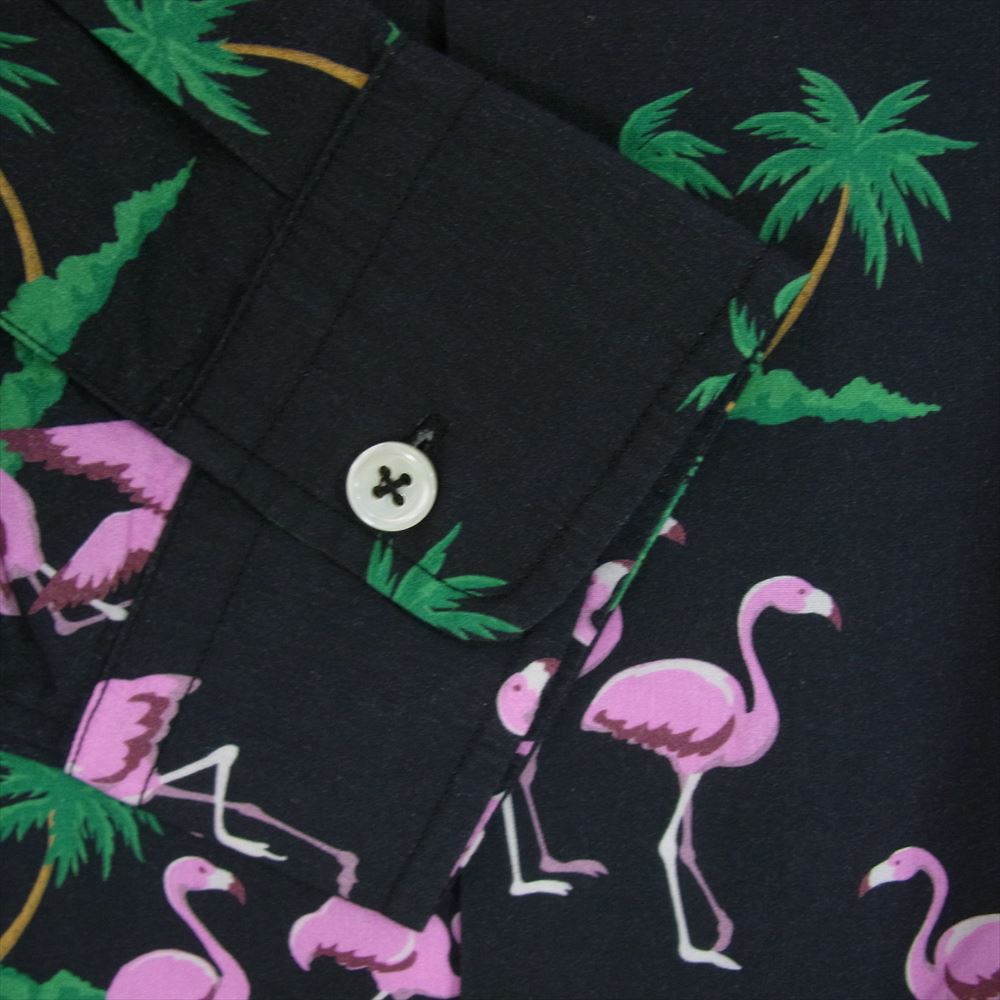 ベドウィンアンドザハートブレイカーズ 23SS 23SB1696 L/S OPEN COLLAR ALOHA SHIRT ROGERS オープンカラー アロハ 長袖 シャツ ブラック系 3【新古品】【未使用】【中古】