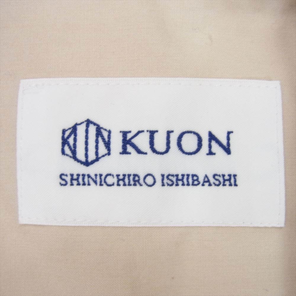 クオン 24SS 114SH051313 Kite Shirt S/S パターン切替 半袖 シャツ ベージュ ベージュ系 S【新古品】【未使用】【中古】