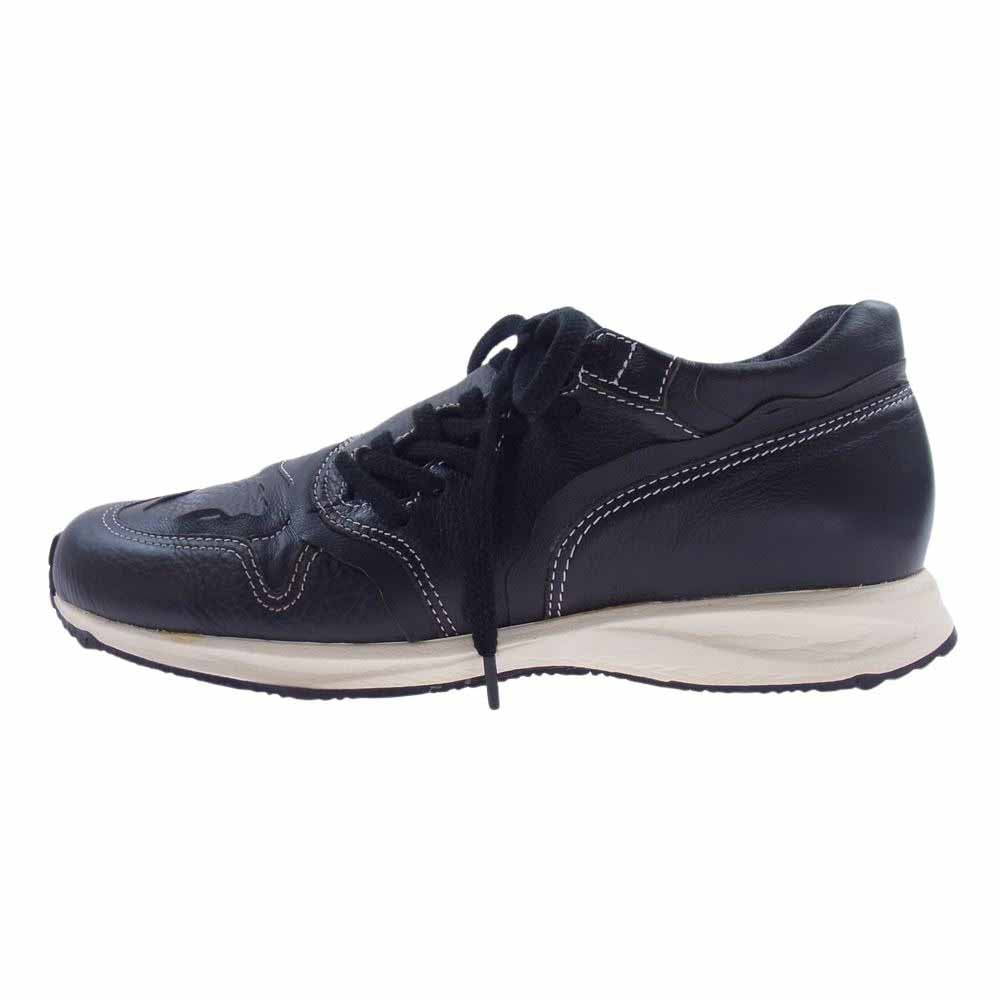 TAKAHIRO MIYASHITA The SoloIst. タカヒロミヤシタザソロイスト FTC1734012 foot the coacher フットザコーチャー side lace Vibram ビブラム ソール ローカット スニーカー ブラック系 UK7【中古】