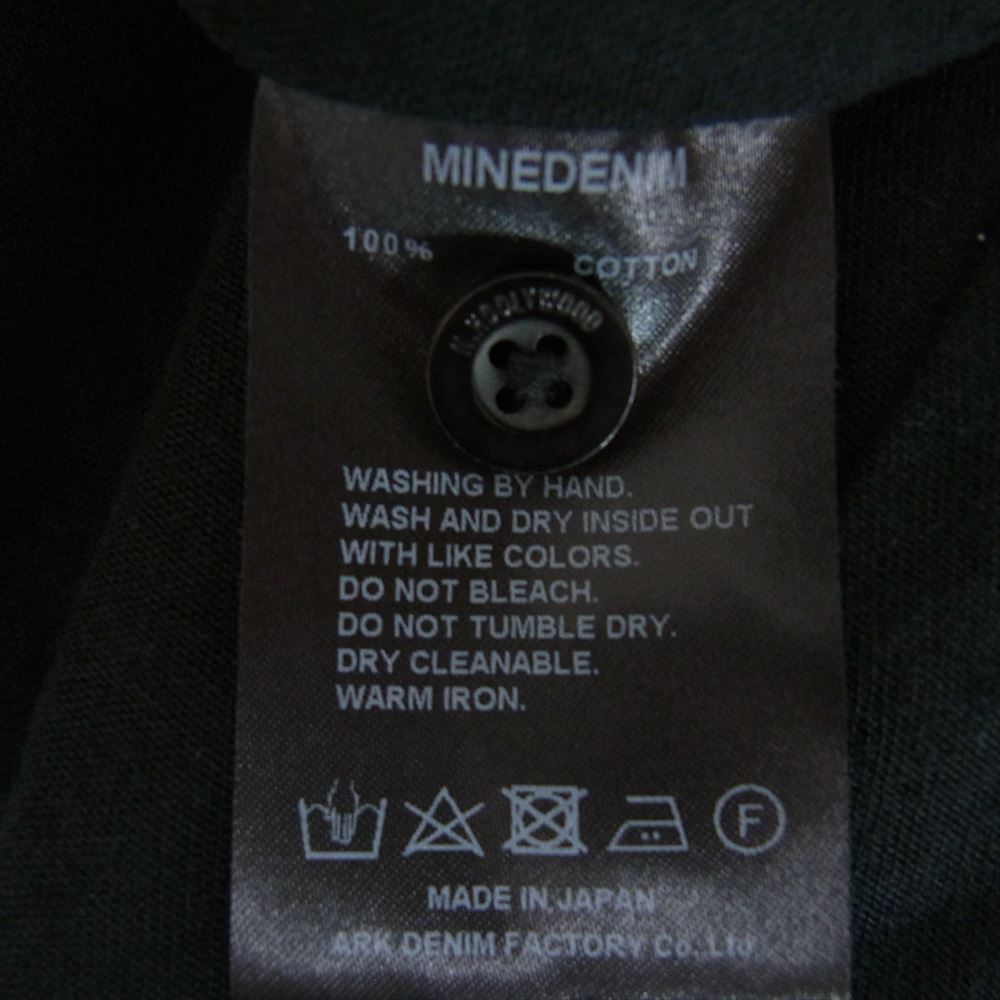 MINEDENIM マインデニム 23AW MND-NHW001-96-402 BD.Discharge Stripe NHW SH エヌハリウッド 再構築 ストライプ ロング シャツ Size40 ブラック系 40【新古品】【未使用】【中古】