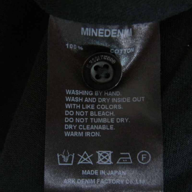 MINEDENIM マインデニム 23AW MND-NHW001-96-402 BD.Discharge Stripe NHW SH エヌハリウッド 再構築 ストライプ ロング シャツ Size40 ブラック系 40【新古品】【未使用】【中古】