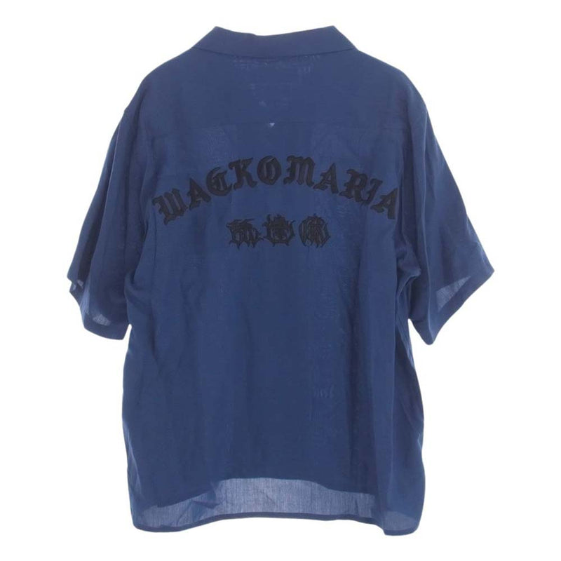 WACKO MARIA ワコマリア 24SS NMD-HIGHTIMES-WM-0C01 舐達麻 HIGHTIMES  50S SHIRT SS ハイタイムズ 半袖 シャツ ネイビー系 M【新古品】【未使用】【中古】