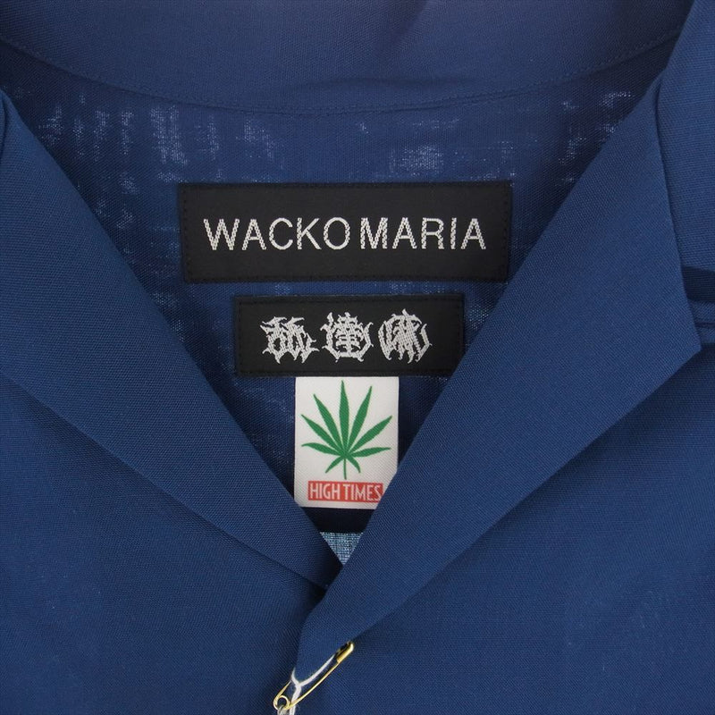 WACKO MARIA ワコマリア 24SS NMD-HIGHTIMES-WM-0C01 舐達麻 HIGHTIMES  50S SHIRT SS ハイタイムズ 半袖 シャツ ネイビー系 M【新古品】【未使用】【中古】