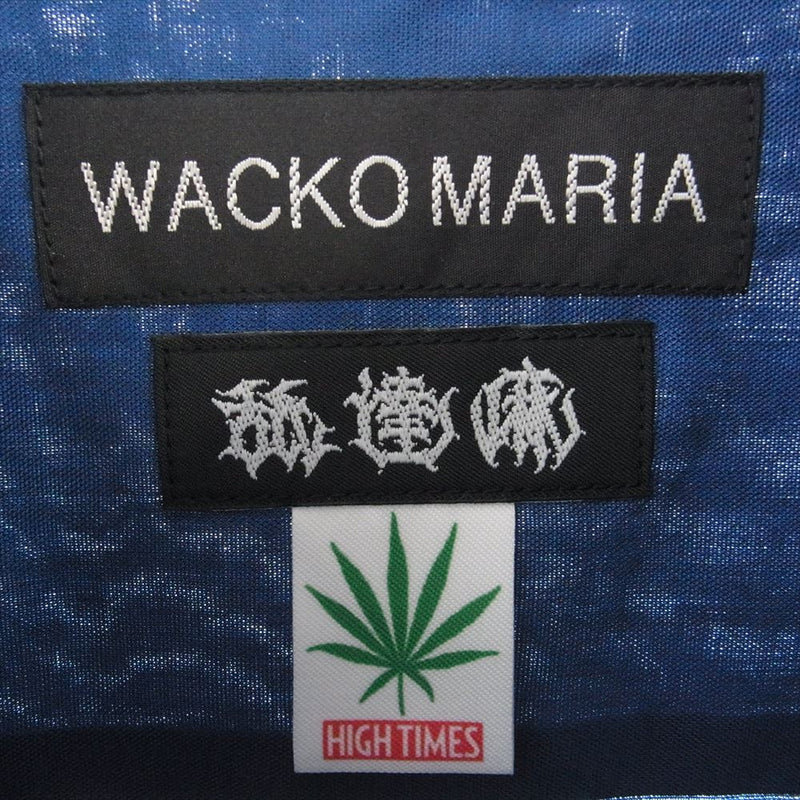 WACKO MARIA ワコマリア 24SS NMD-HIGHTIMES-WM-0C01 舐達麻 HIGHTIMES  50S SHIRT SS ハイタイムズ 半袖 シャツ ネイビー系 M【新古品】【未使用】【中古】