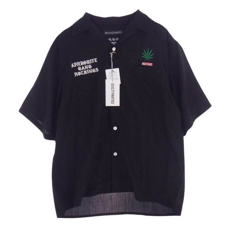 WACKO MARIA ワコマリア 24SS NMD-HIGHTIMES-WM-0C01 舐達麻 HIGHTIMES  50S SHIRT SS ハイタイムズ 半袖 シャツ ブラック ブラック系 M【新古品】【未使用】【中古】