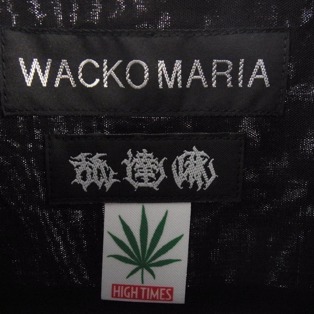 WACKO MARIA ワコマリア 24SS NMD-HIGHTIMES-WM-0C01 舐達麻 HIGHTIMES  50S SHIRT SS ハイタイムズ 半袖 シャツ ブラック ブラック系 M【新古品】【未使用】【中古】