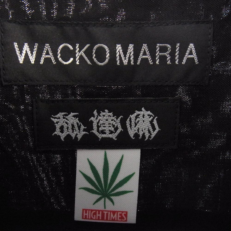 WACKO MARIA ワコマリア 24SS NMD-HIGHTIMES-WM-0C01 舐達麻 HIGHTIMES  50S SHIRT SS ハイタイムズ 半袖 シャツ ブラック ブラック系 M【新古品】【未使用】【中古】