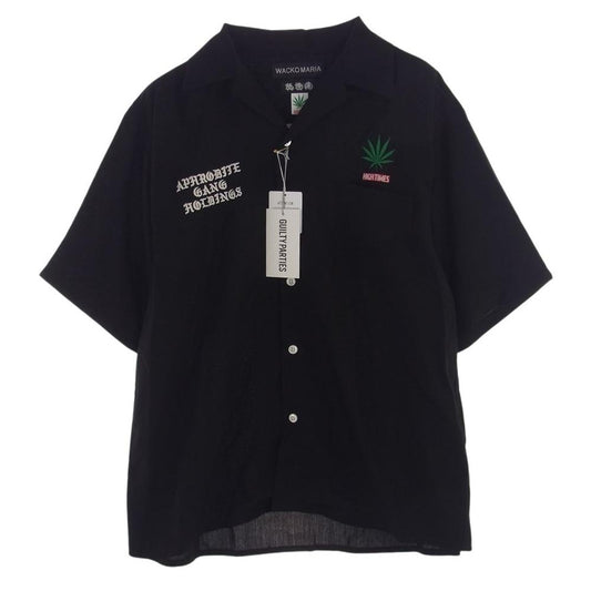 WACKO MARIA ワコマリア 24SS NMD-HIGHTIMES-WM-0C01 舐達麻 HIGHTIMES  50S SHIRT SS ハイタイムズ 半袖 シャツ ブラック系 L【新古品】【未使用】【中古】