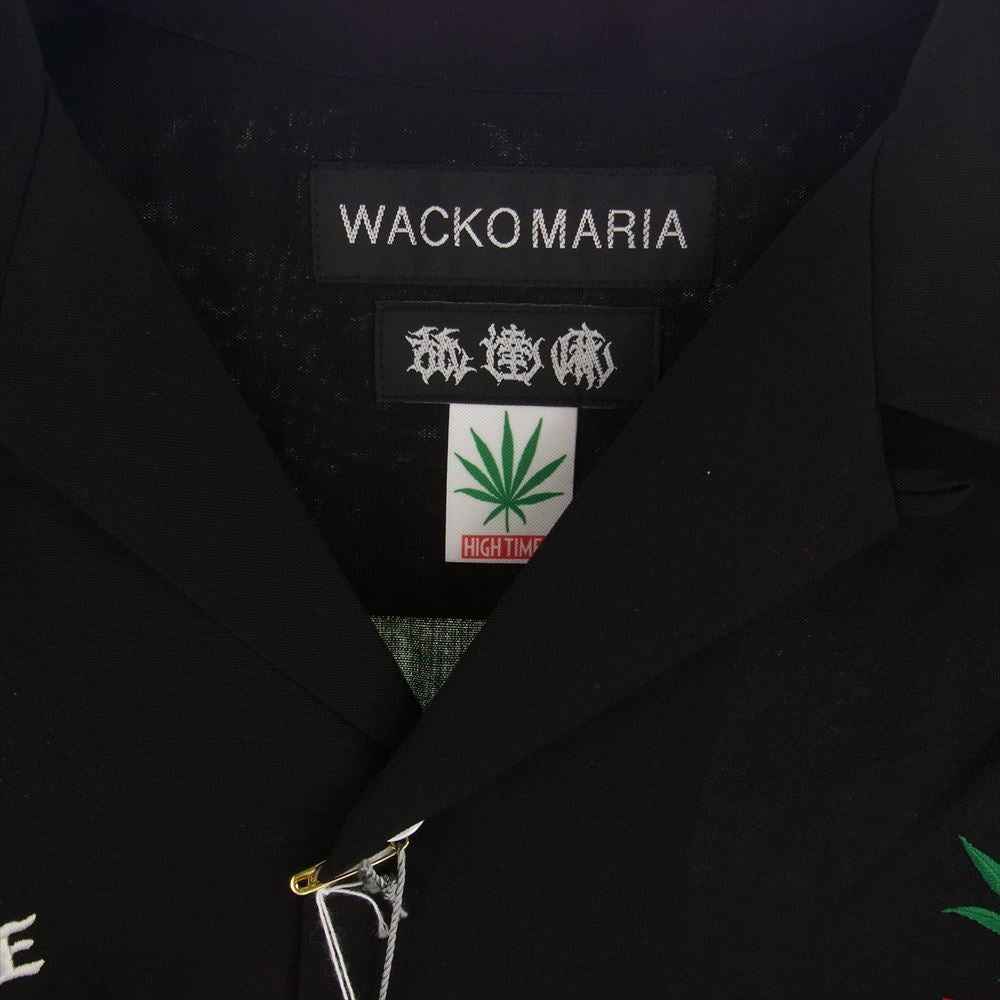 WACKO MARIA ワコマリア 24SS NMD-HIGHTIMES-WM-0C01 舐達麻 HIGHTIMES  50S SHIRT SS ハイタイムズ 半袖 シャツ ブラック系 L【新古品】【未使用】【中古】