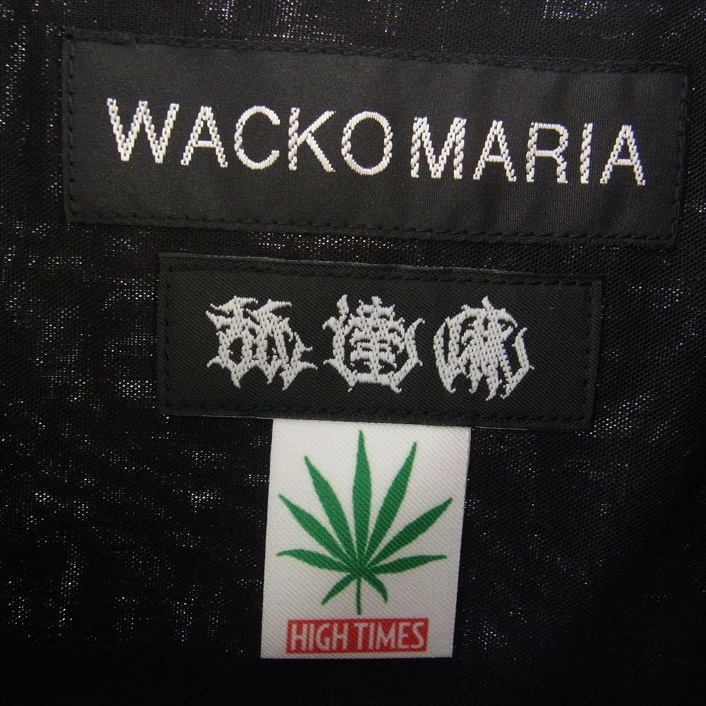 WACKO MARIA ワコマリア 24SS NMD-HIGHTIMES-WM-0C01 舐達麻 HIGHTIMES  50S SHIRT SS ハイタイムズ 半袖 シャツ ブラック系 L【新古品】【未使用】【中古】