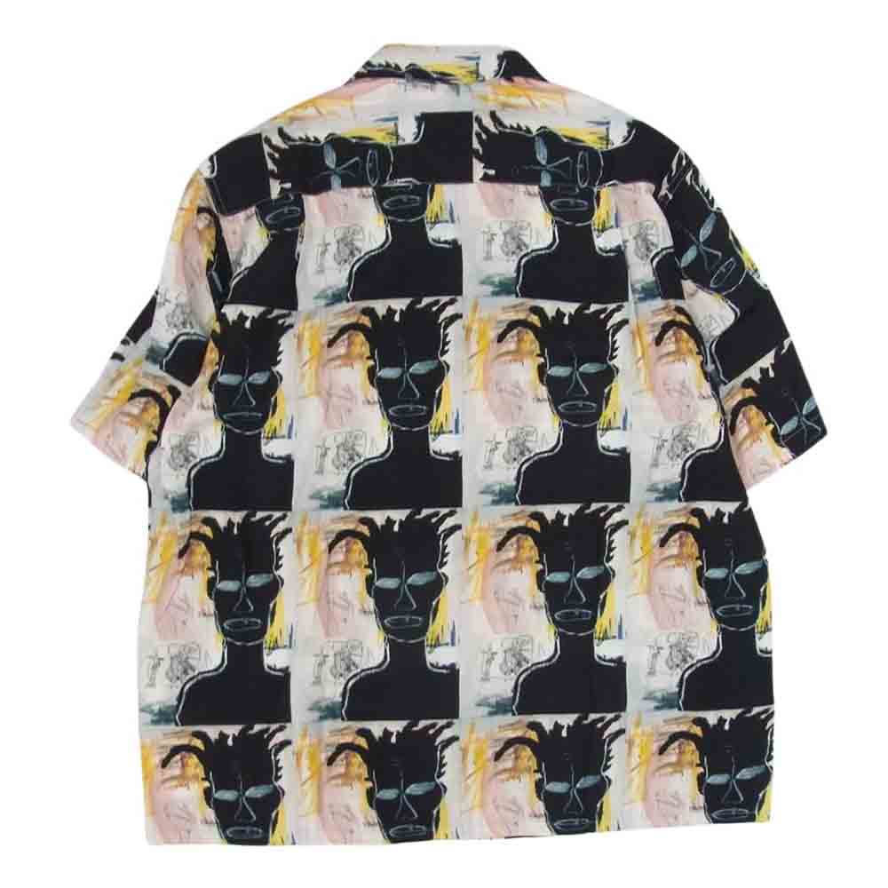 WACKO MARIA ワコマリア 24SS BASQUIAT-WM-HI24 JEAN-MICHEL BASQUIAT HAWAIIAN SHIRT TYPE-3 ジャンミシェルバスキア ハワイアン 半袖 シャツ ブラック系 M【新古品】【未使用】【中古】