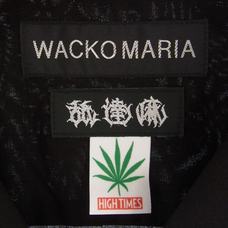 WACKO MARIA ワコマリア 24SS NMD-HIGHTIMES-WM-0C01 舐達麻 HIGHTIMES  50S SHIRT SS ハイタイムズ 半袖 シャツ ブラック  M【新古品】【未使用】【中古】