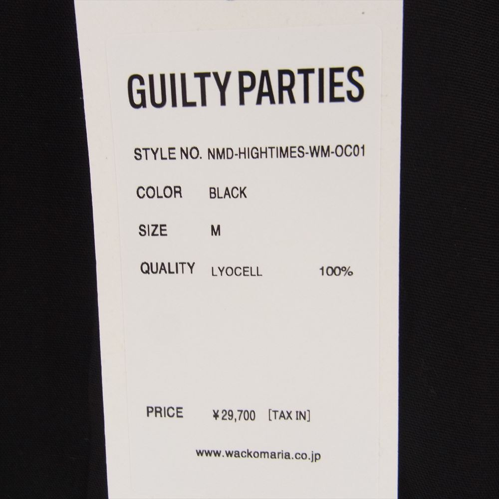 WACKO MARIA ワコマリア 24SS NMD-HIGHTIMES-WM-0C01 舐達麻 HIGHTIMES  50S SHIRT SS ハイタイムズ 半袖 シャツ ブラック  M【新古品】【未使用】【中古】