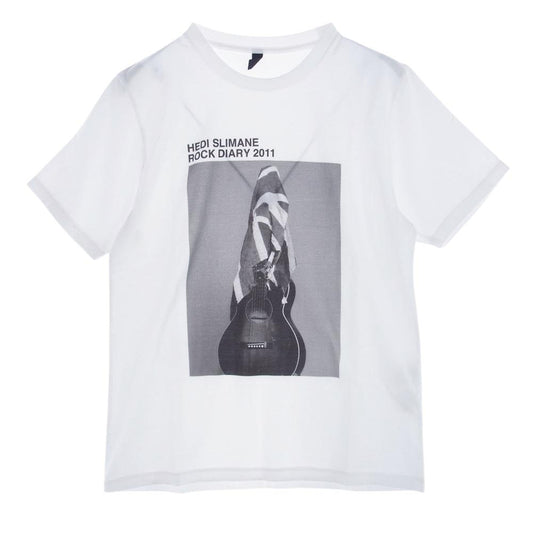 MINEDENIM マインデニム 23SS STLHEDI02-99 Hedi Slimane エディスリマン Stie-lo ROCK DIARY 2011 Stars and Stries フォトプリント 半袖 Tシャツ ホワイト ホワイト系 M【極上美品】【中古】
