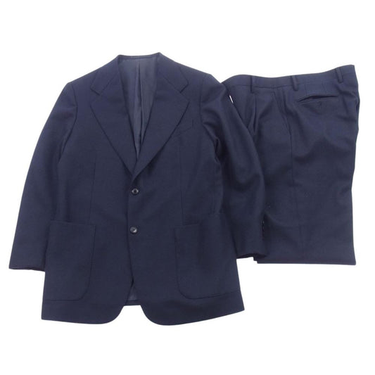 COMOLI コモリ 19AW Q03-08001 ウール 2B セットアップ ジャケット スラックス ネイビー系 2【中古】