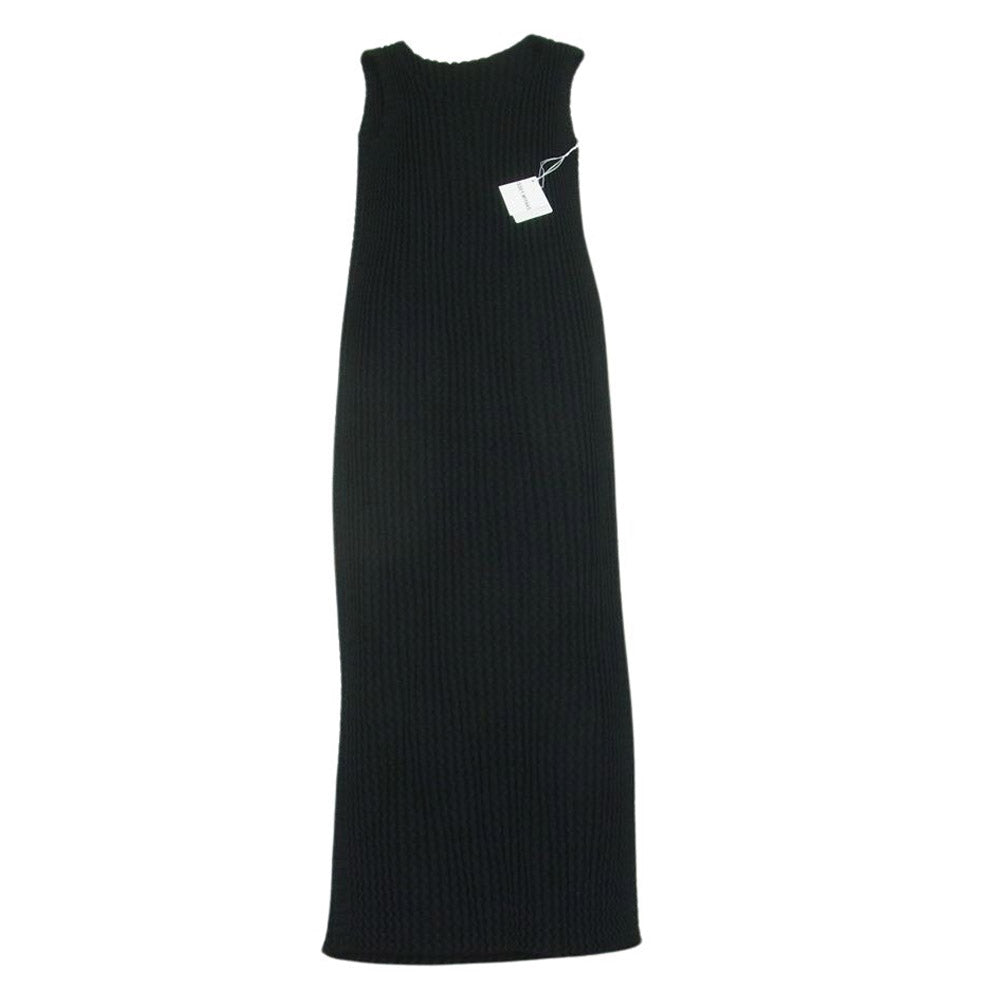 ISSEY MIYAKE イッセイミヤケ IM31KH776 SPONGY BK WT Sleeveless dress ノースリーブ ドレス ワンピース ブラック系 2【新古品】【未使用】【中古】
