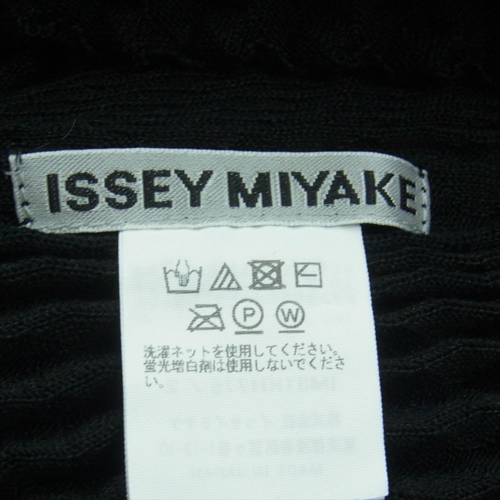 ISSEY MIYAKE イッセイミヤケ IM31KH776 SPONGY BK WT Sleeveless dress ノースリーブ ドレス ワンピース ブラック系 2【新古品】【未使用】【中古】