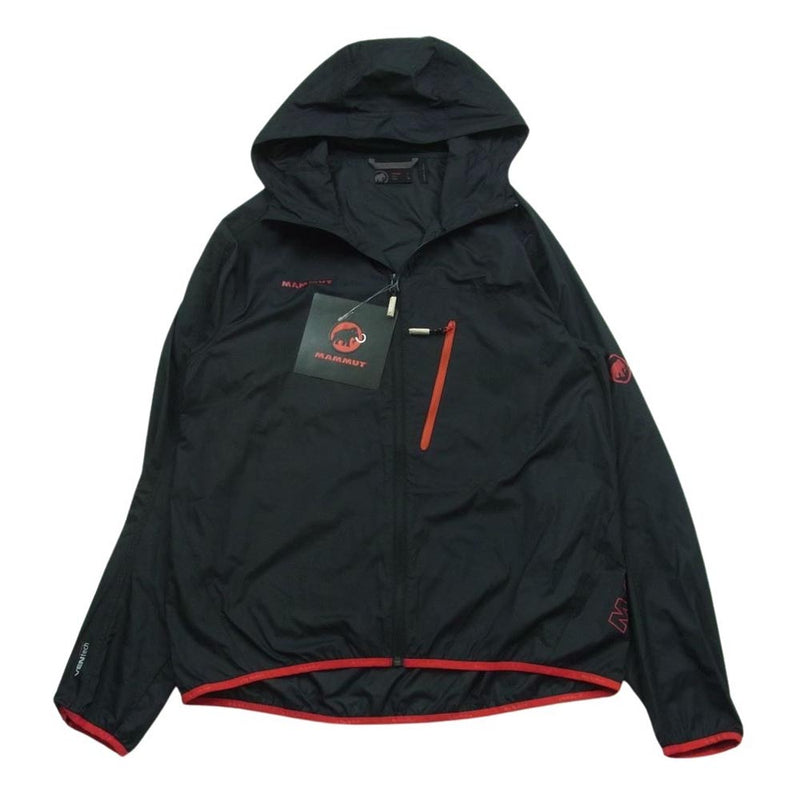 Mammut マムート 1010-09200 SALOBER Jacket サロバー フード付き ロゴ ジャケット ブラック系 レッド系 L【極上美品】【中古】