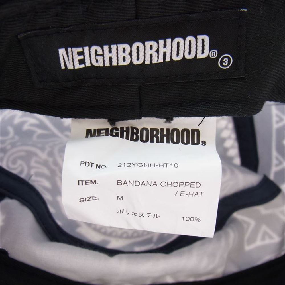 NEIGHBORHOOD ネイバーフッド 21AW 212YGNH-HT10 BANDANA CHOPPED/E-HAT バンダナ柄 ハット 帽子 パープル系 M【中古】