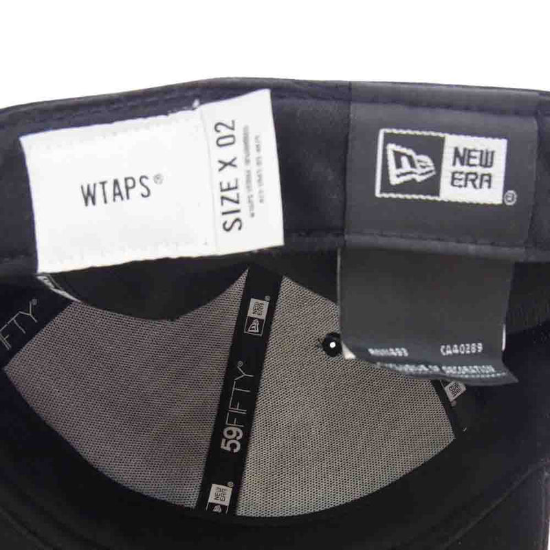 WTAPS ダブルタップス NEW ERA ニューエラ WTロゴ 刺繍 ベースボール キャップ ブラック系 Ｘ 02【中古】