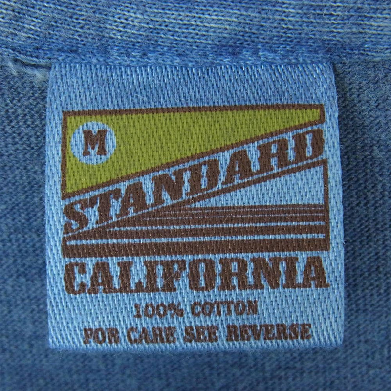 STANDARD CALIFORNIA スタンダードカリフォルニア NEW BOHEMIA SIGN LOGO T-SHIRT ブラック ニュー ボヘミア サインズ ロゴ 半袖 Tシャツ ブルー系 M【新古品】【未使用】【中古】