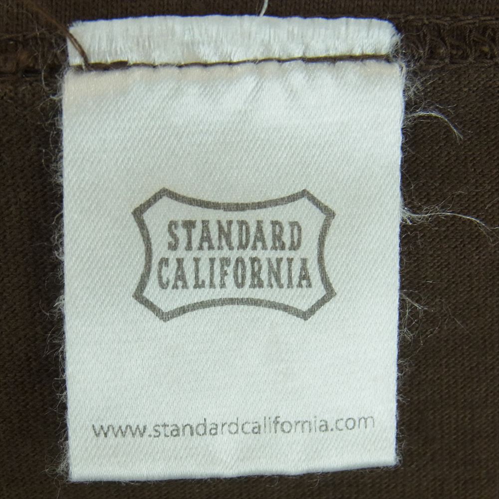 STANDARD CALIFORNIA スタンダードカリフォルニア Heavyweight Football Tee Vintage Wash ヘビーウェイト フットボール ヴィンテージ ウォッシュ Tシャツ ダークブラウン系 M【極上美品】【中古】