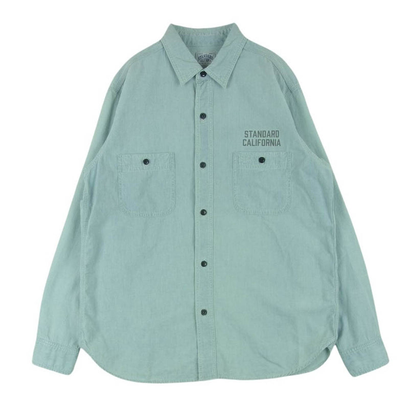 STANDARD CALIFORNIA スタンダードカリフォルニア SD Chambray Shirt indigo シャンブレー 長袖 シャツ インディゴブルー系 M【極上美品】【中古】