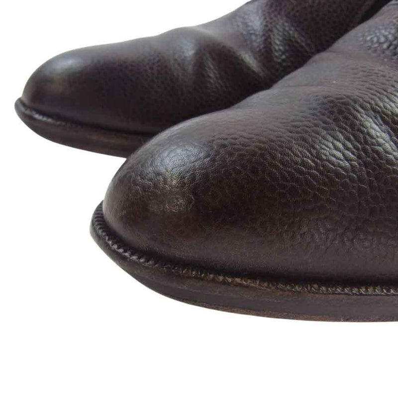 アルベルトガルディアーニ シボ革 レザー シューズ 革靴 ダークブラウン系 44【中古】