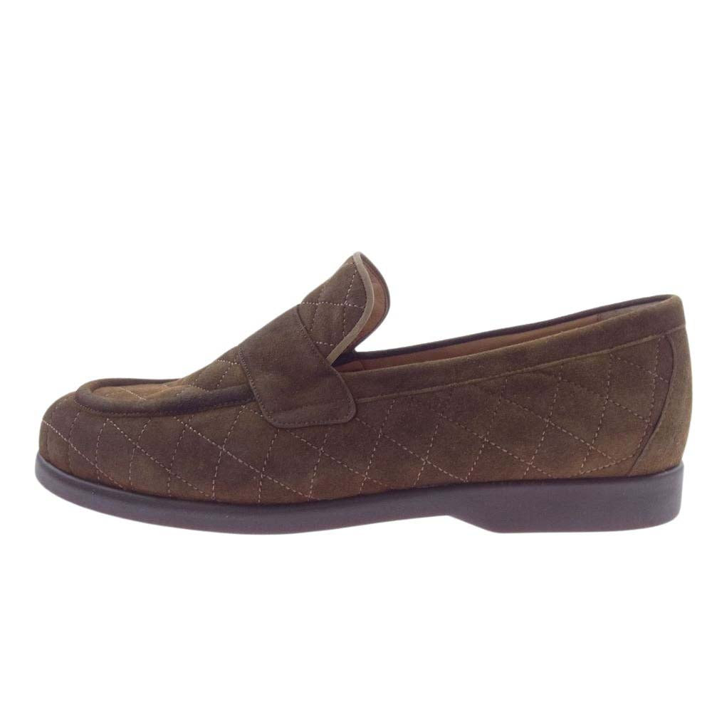 アルベルトガルディアーニ 2992 キルティング スエード ローファー シューズ ブラウン系 42【中古】