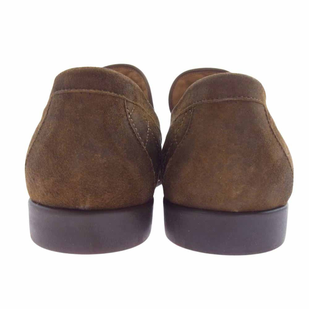 アルベルトガルディアーニ 2992 キルティング スエード ローファー シューズ ブラウン系 42【中古】