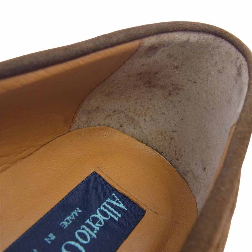 アルベルトガルディアーニ 2992 キルティング スエード ローファー シューズ ブラウン系 42【中古】