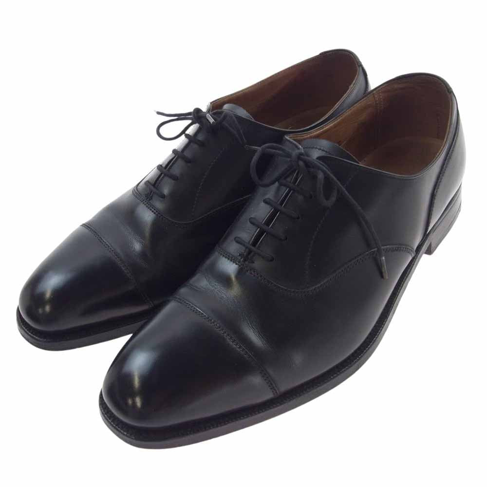 CROCKETT&JONES クロケットアンドジョーンズ 2484350 ストレートチップ カーフ レザー シューズ 革靴 ブラック系 7.5【中古】