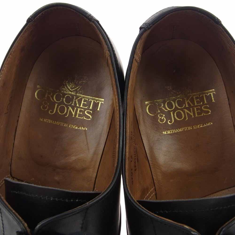 CROCKETT&JONES クロケットアンドジョーンズ 2484350 ストレートチップ カーフ レザー シューズ 革靴 ブラック系 7.5【中古】