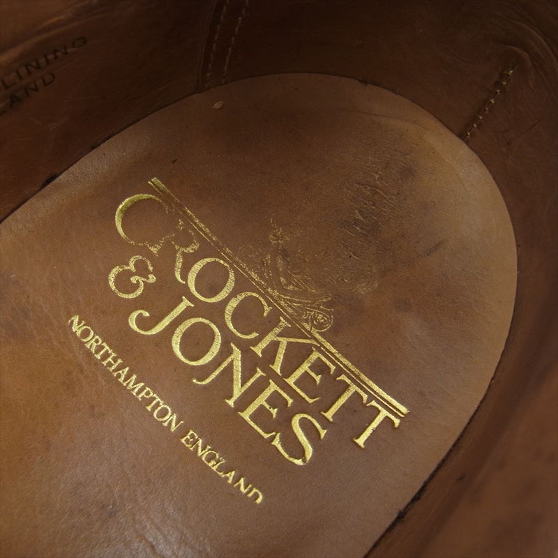 CROCKETT&JONES クロケットアンドジョーンズ 2484350 ストレートチップ カーフ レザー シューズ 革靴 ブラック系 7.5【中古】